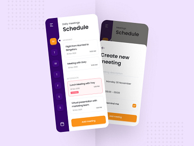 Daily UI Day 71 - Schedule daily ui challenge dailyui dailyuichallenge ui design