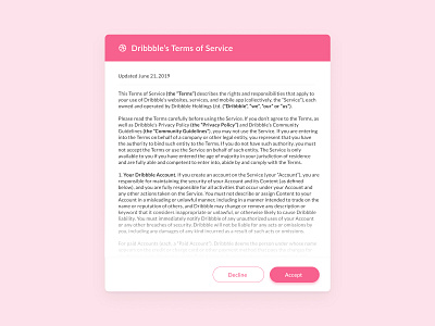 Daily UI Day 89 - Terms of Service
