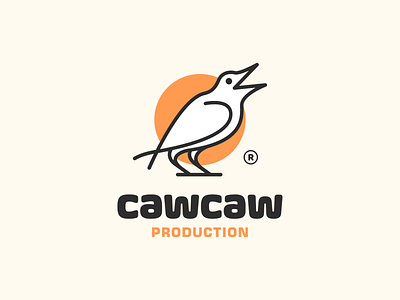 CawCaw! bird brand branding caw crow dove eagle for sale icon illustration logo logo design logodesign mark monochrome nest production symbol unused wings