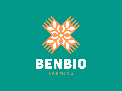 BENBIO! abstract bakery bio brand branding flower icon illustration logo logo design logodesign mark monochrome plant rose symbol wheat