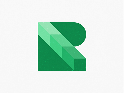 R Mark! 36daysoftype abstract brand branding geometric gradient green icon letter lettermark logo logo design logodesign logotype mark nature r symbol type