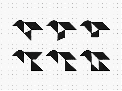 Bird sketches! abstract bird brand branding collection crow geometric icon logo logo design logodesign mark monochrome monomark nest raven sketch sketches symbol wings