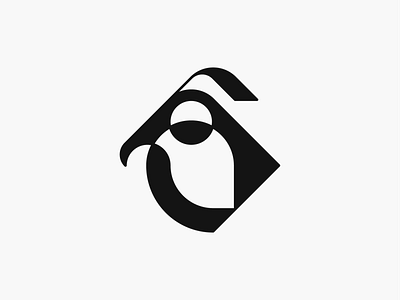 Abstract bird! abstract bird birdman black brand branding dove geometric humming bird icon logo logo design logodesign mark monochrome nest symbol wings