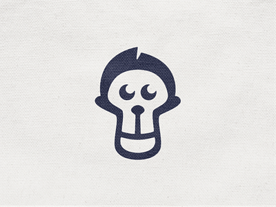 Monkey man! animal brand branding face fashion forest geometric handsome icon illustration jungle logo logo design logodesign man mark monkey monochrome skull symbol