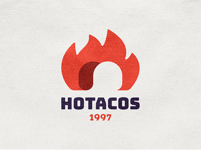 Hotacos! brand branding burn faster fire flame food geometric hot icon logo logo design logodesign mariachi mark mexico monochrome symbol taco tacos