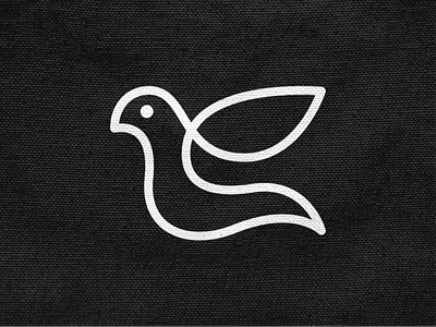 Monoline bird II abstract animal bird brand branding dove icon illustration logo logo design logodesign mark minimal monochrome monoline nest pigeon symbol wings