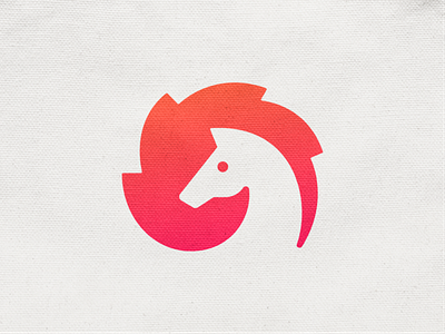 Bright! animal brand brand identity branding fire flame geometric gradient hair horse icon illustration logo logo design logodesign mark monochrome negative space symbol