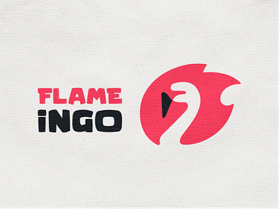 Flame-ingo! animal bird brand branding crane fire flame flamingo goose icon illustration logo logo design logodesign mark negative space phoenix swan symbol wings