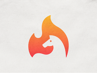 Fire Mustang! animal brand branding fire flame for sale gradient horse icon illustration logo logo design logodesign mark modern monochrome mustang symbol wild