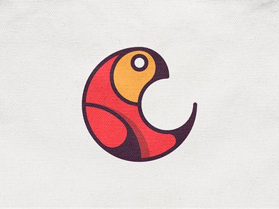 Parrot! animal bird brand branding for sale geometric golden ratio icon illustration logo logo design logodesign mark nest parrot symbol wings