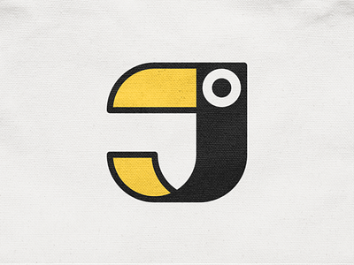 J + Toucan! abstract animal bird brand branding geometric icon j letter logo logo design logodesign logotype mark monogram parrot symbol toucan type wings
