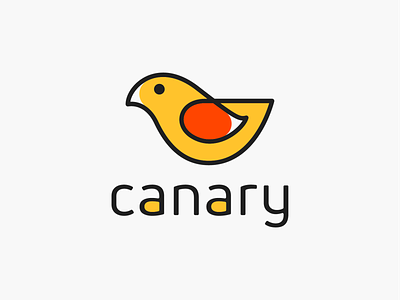 Canary! animal bird brand branding canary dove icon illustration logo logo design logodesign mark minimal monoline nest pigeon symbol wings