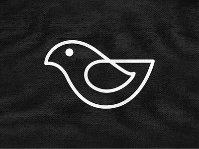 Monoline bird! abstract bird brand branding canary dove icon logo logo design logodesign mark minimal monochrome monoline nest symbol wings