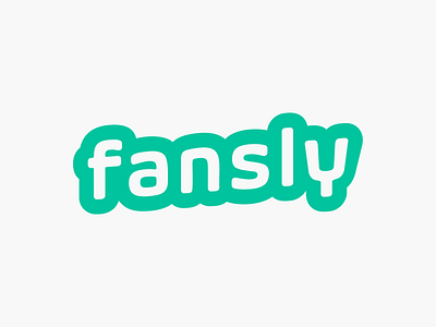Fansly! brand branding bubbly fans fansly icon lettering logo logo design logodesign logotype mark symbol wordmark