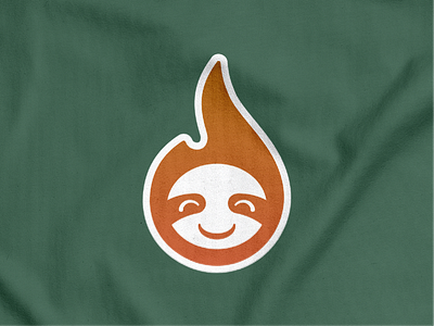 Sloth Flame Mascot! animal bear brand branding cute fire flame happy icon illustration koala lazy logo logo design logodesign mark panda sloth smile symbol