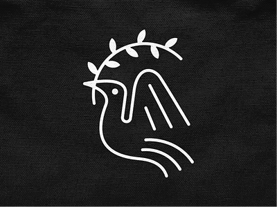 Line art peace bird! art bird brand branding icon illustration leaf lineart logo logo design logodesign mark minimal monochrome monoline peace pigeon plant symbol wings