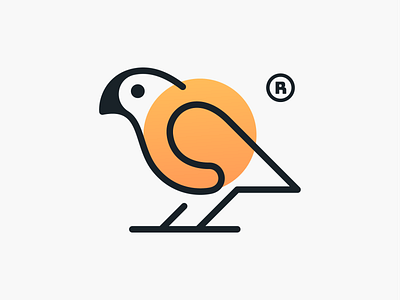 Monoline Parrot! bird brand brand identity branding geometric icon icons logo logo design logodesign logos mark monoline nest parrot symbol wings
