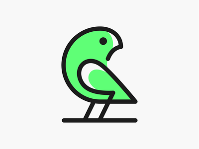 Rican! bird brand brand identity branding geometric icon illustration logo logo design logodesign logos mark minimal monochrome monoline nest parrot sparrow symbol wings