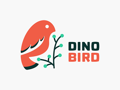 Dino Bird! bird brand brand identity branding icon illustration logo logo design logo designer logodesign logos mark nest plant symbol tweet wings