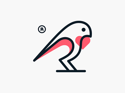 Monoline heart bird! bird brand brand identity branding heart icon illustration logo logo design logodesign logos love mark minimal monoline peace symbol