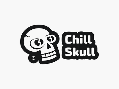 Chill Skull! brand brand identity branding chill chilling dead funky glasses icon illustration logo logo design logodesign logos mark monochrome skeleton skull symbol