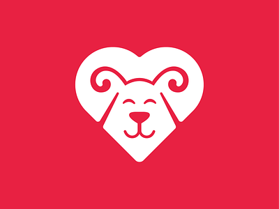 Love Puppy! brand brand identity branding cute dog geometric heart icon illustration logo logo design logodesign logos love mark monochrome puppy symbol