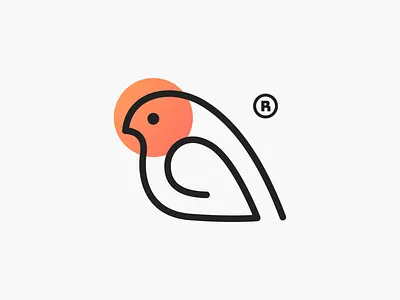 Monobird! abstract bird birds brand branding icon illustration logo logo design logodesign logos mark minimal monoline nest stroke sun symbol tweet wings