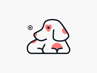 Linework Puppy! brand brand identity branding dog geometric heart icon illustration logo logo design logodesign logos love mark minimal monochrome monoline pet puppy symbol