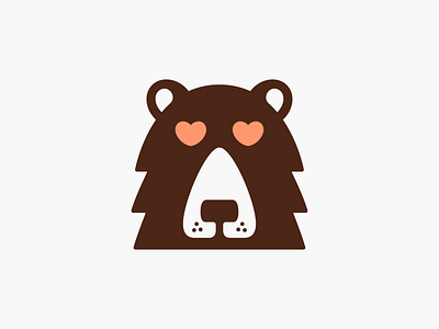 Love Bear! animal bear brand brand identity branding cute forest geometric heart icon illustration logo logo design logodesign love mark playful symbol visual identity wild