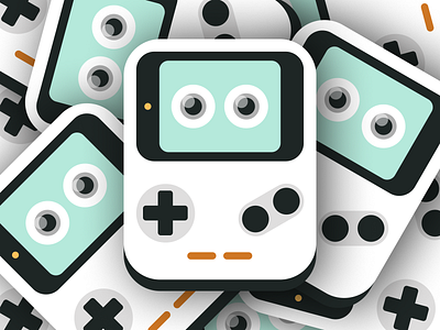 Baby Console! artwork brand character console figma flat game gaming geometric icon illustration interface joystick nintendo playful product screen ui ui design ux