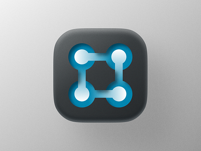 Square Loop icon! 3d app big sur brand branding geometric gradient icon icons illustration ios logo logo design logodesign loop mac mark nodes square symbol
