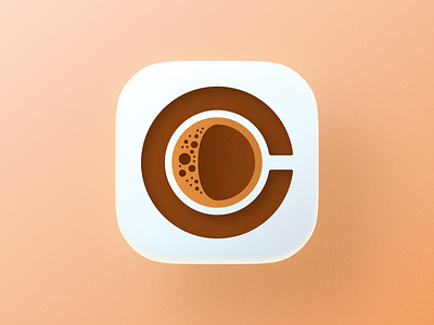 C for Coffee icon! 36daysoftype app big sur brand branding c coffee cup drink geometric icon illustration ios letter logo logo design logodesign mark symbol type