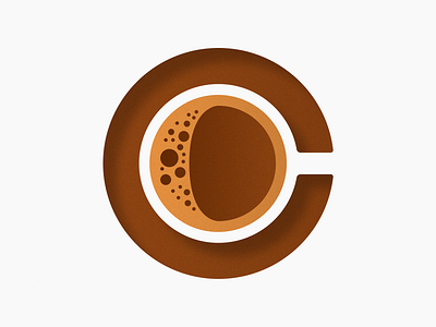C for Coffee! 3d big sur brand branding c cafe coffee drink geometric icon ios letter logo logo design logodesign mark negative space symbol texture type