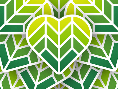 Bio Heart stickers! bio biology brand branding geometric green heart icon illustration leaf logo logo design logodesign love mark plant plants sticker symbol tree