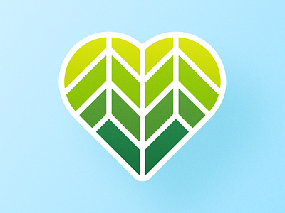 Bio Heart! abstract bio brand branding geometric green heart icon illustration logo logo design logodesign love mark plant plants symbol tree