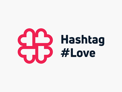 Hashtag #Love! abstract app brand brand identity branding geometric hashtag hashtags heart icon logo logo design logodesign love mark matchmaking symbol tag tags visual identity