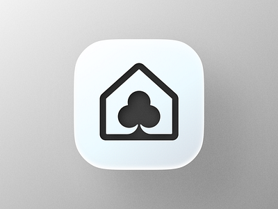 Clubhouse icon! 3d app big sur brand branding cards club clubhouse clubs geometric house icon illustration ios logo logo design logodesign mark monochrome symbol