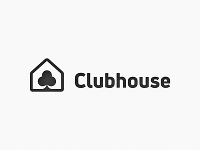 Clubhouse logo! app brand brand identity branding cards club clubhouse clubs geometric home house icon illustration logo logo design logodesign mark monochrome symbol visual identity