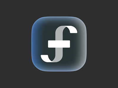 Glassy Fellas icon! 3d app big sur brand brand identity branding f geometric glass gradient icon ios letter logo logo design logodesign mark monogram symbol type
