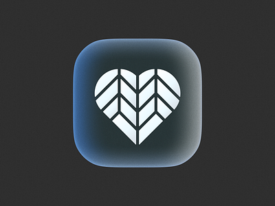 Bio Heart icon! 3d app bio brand brand identity branding geometric glass gradient heart icon illustration ios logo logo design logodesign love mark monochrome symbol