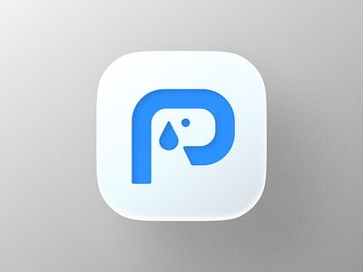Pettomask icon! app big sur brand brand identity branding dog geometric icon illustration ios letter logo logo design logodesign mark negative space p pet symbol type