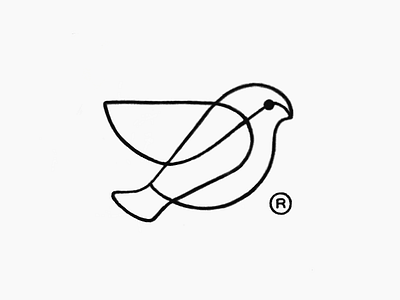 Monoline bird sketch! bird brand brand design brand identity branding branding design icon illustration logo logo design logodesign mark monochrome monoline nest sketch symbol tweet visual identity wings