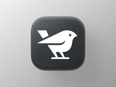 Bird icon! app big sur bird brand brand identity branding branding design geometric icon ios logo logo design logodesign mark monochrome negative space symbol tweety visual identity wings