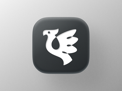 Bird icon! app bigsur bird brand brand identity branding branding design eagle falcon icon illustration ios logo logo design logodesign mac mark monochrome symbol wings