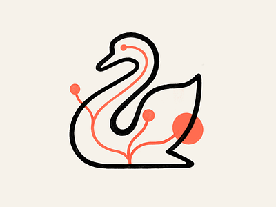 Swan! bird brand brand identity branding branding design drawing duck goose icon illustration logo logo design logodesign mark plant sketching stork sun swan symbol