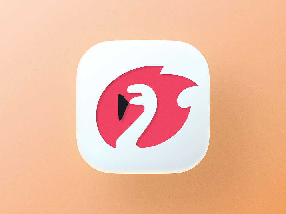 Flamingo App Icon designs, themes, templates and downloadable graphic