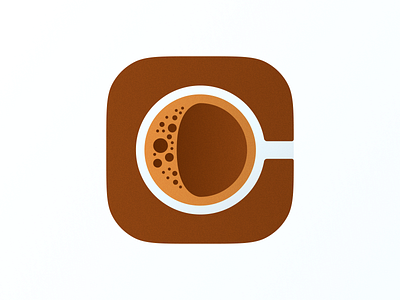 C for Coffee icon! 3d app big sur brand brand identity branding c coffee drink geometric icon illustration ios letter logo logo design logodesign mac mark symbol