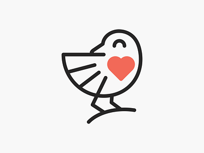 Love Tweety! bird brand brand identity branding branding design geometric heart icon illustration lineart logo logo design logodesign love mark minimal monoline symbol tweet wings