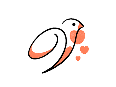 Love parrot! abstract bird brand brand identity branding branding design dove heart icon illustration lineart logo logo design logodesign love mark monoline parrot pigeon symbol