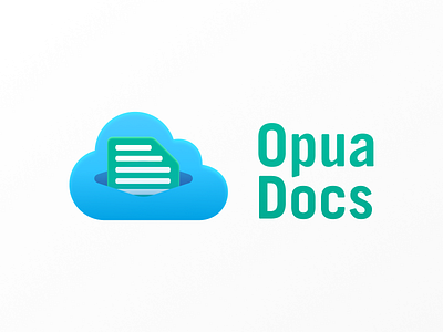 Opua Docs! app big sur brand brand identity branding cloud clouds data doc document geometric icon illustration ios logo logo design logodesign mark paper symbol